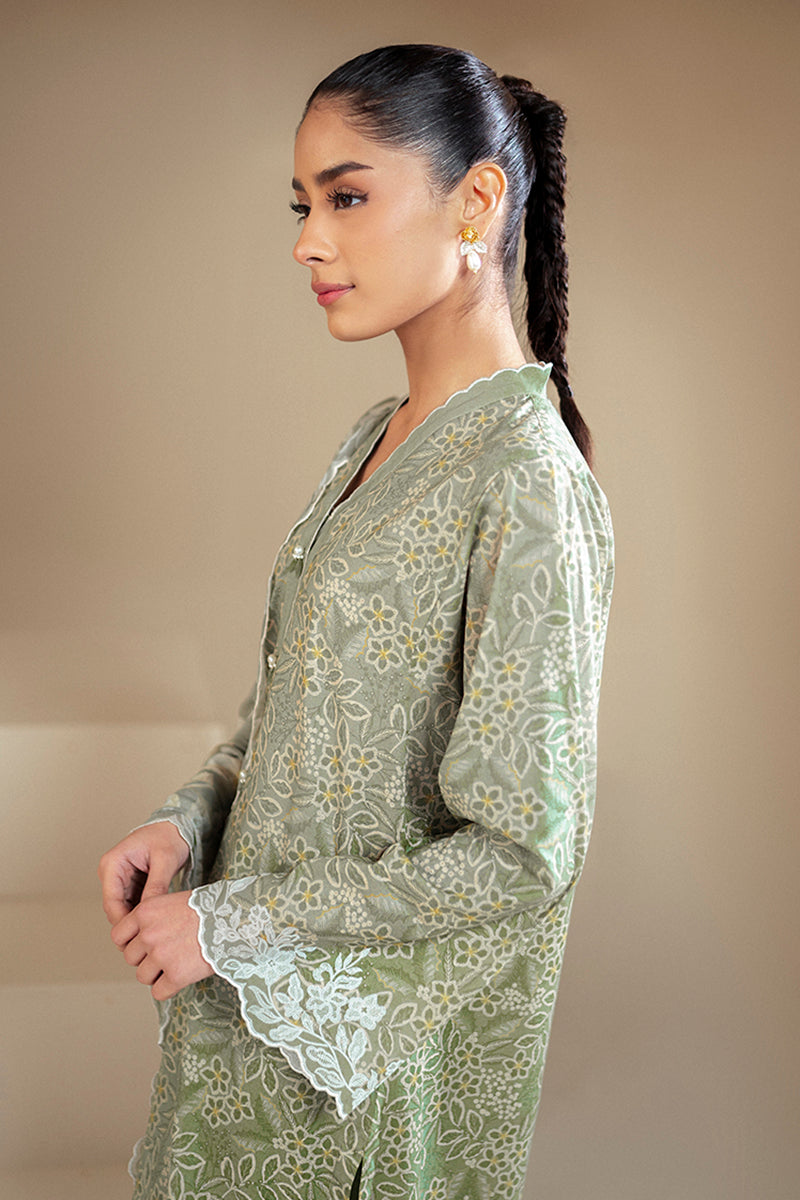 Cross Stitch | Daily Lawn 24 | SAGE BREEZE-3 PIECE LAWN SUIT - Official Cross Stitch stockist in UK - Sakeena London