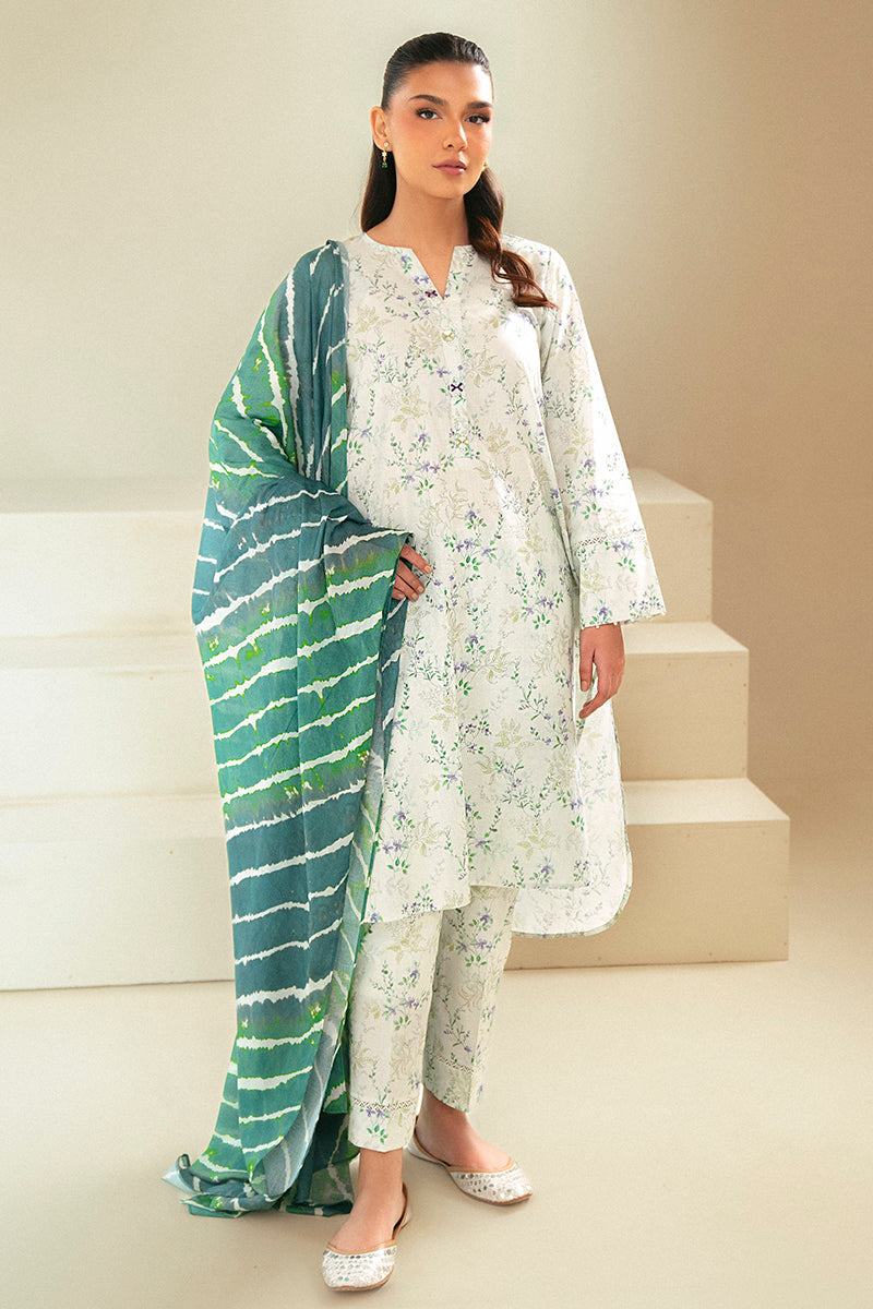 Cross Stitch | Daily Lawn 24 | LAUREL MINT-3 PIECE LAWN SUIT - Official Cross Stitch stockist in UK - Sakeena London