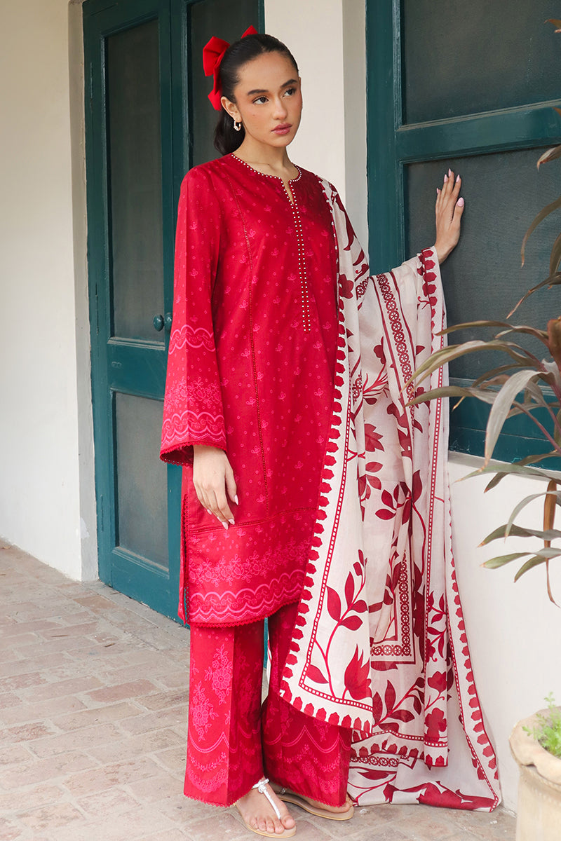 Cross Stitch | Printed Lawn | SCARLET SAGE - Official Cross Stitch stockist in UK - Sakeena London