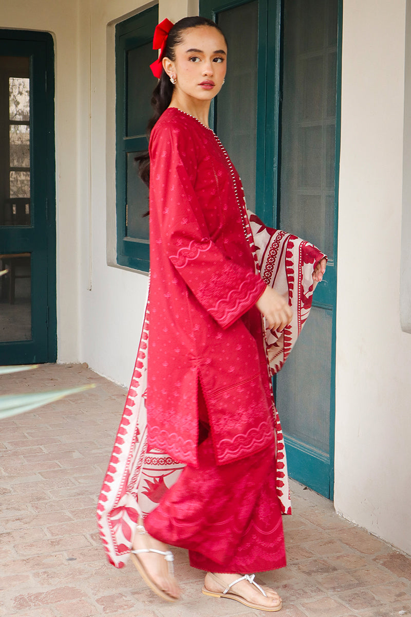 Cross Stitch | Printed Lawn | SCARLET SAGE - Official Cross Stitch stockist in UK - Sakeena London
