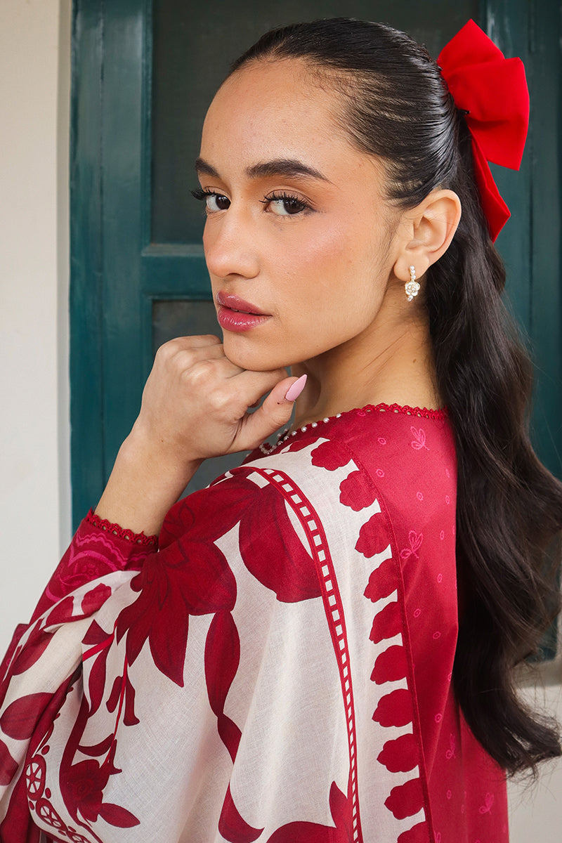 Cross Stitch | Printed Lawn | SCARLET SAGE - Official Cross Stitch stockist in UK - Sakeena London
