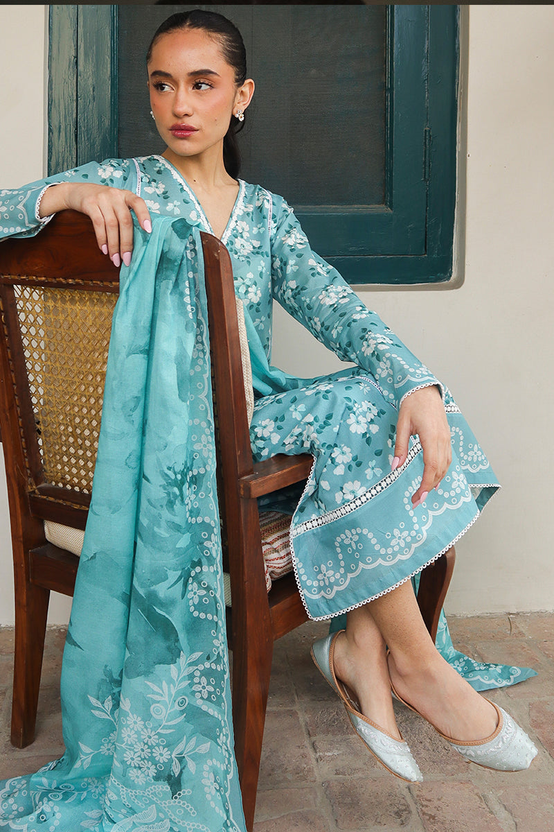 Cross Stitch | Printed Lawn | BLUE CHARM - Official Cross Stitch stockist in UK - Sakeena London