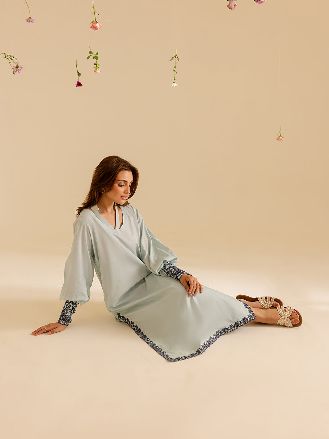Mahnur | Petal Whispers Lawn Pret | Crystal - Official Mahnur stockist in UK - Sakeena London