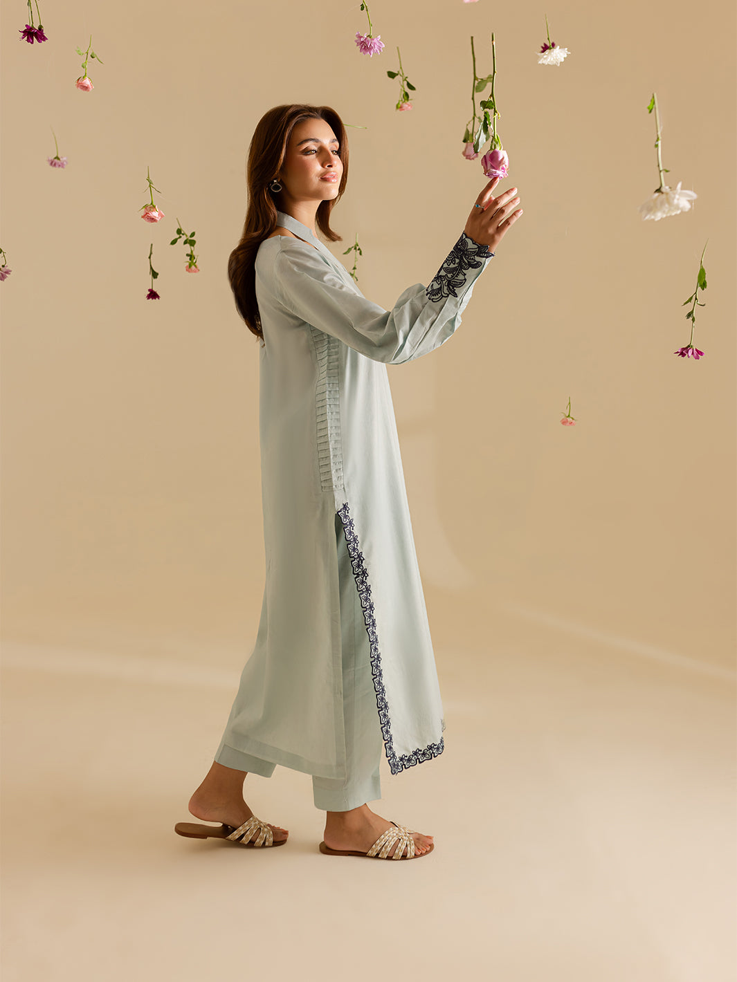 Mahnur | Petal Whispers Lawn Pret | Crystal - Official Mahnur stockist in UK - Sakeena London