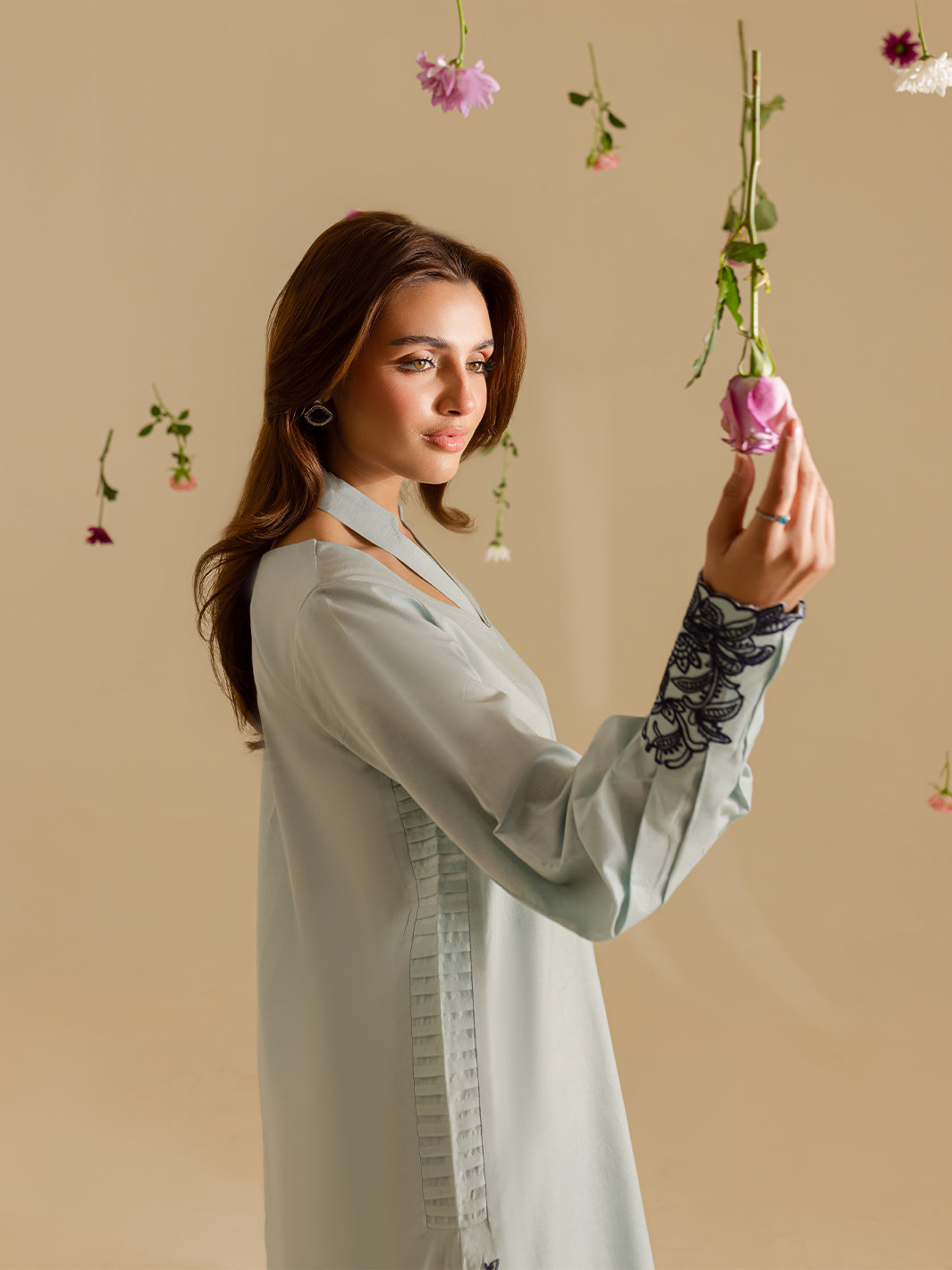 Mahnur | Petal Whispers Lawn Pret | Crystal - Official Mahnur stockist in UK - Sakeena London