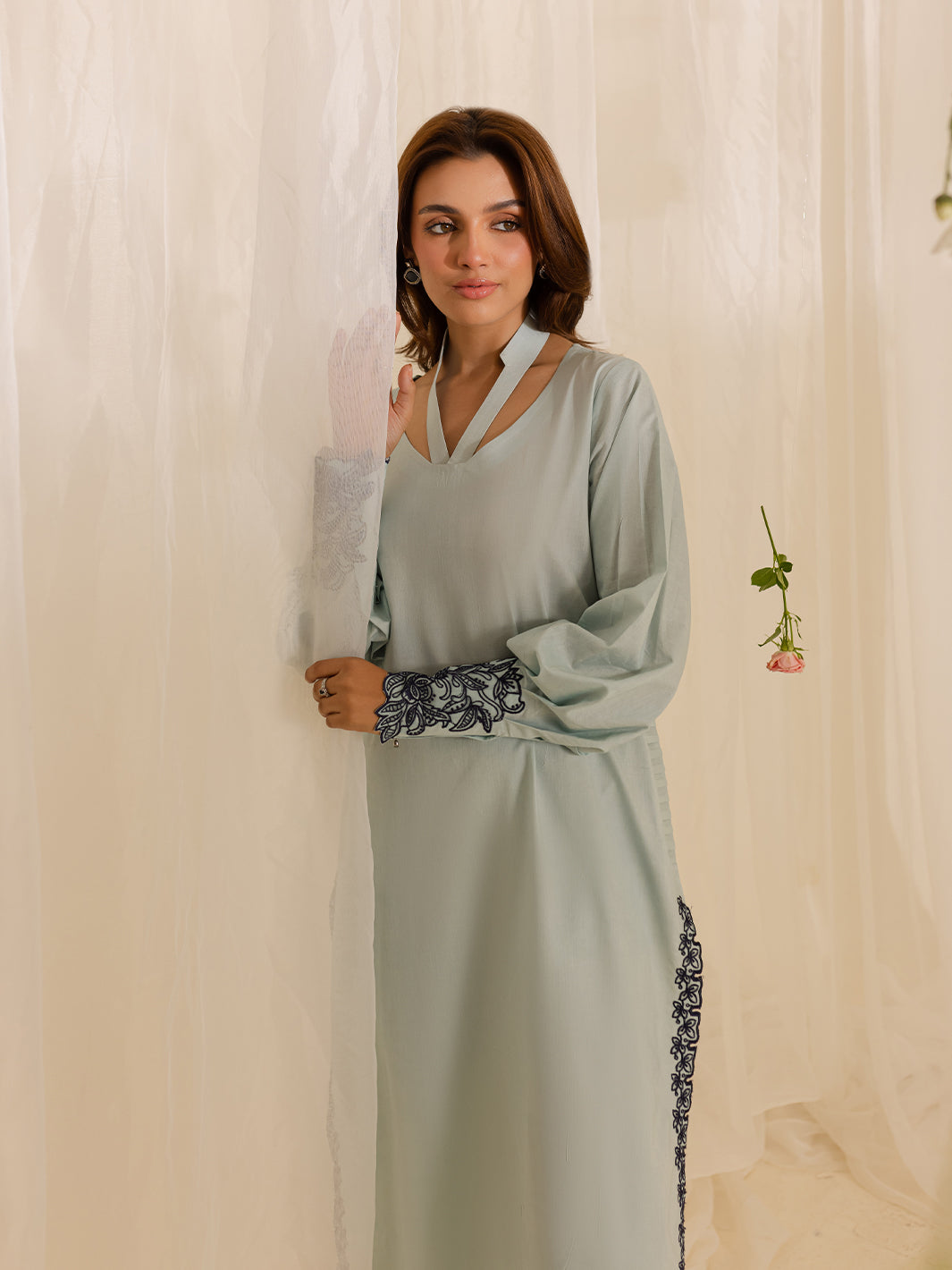 Mahnur | Petal Whispers Lawn Pret | Crystal - Official Mahnur stockist in UK - Sakeena London
