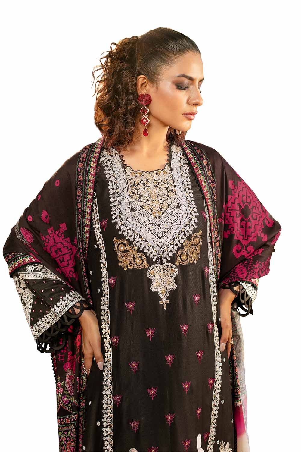 Gul Ahmed | Winter Collection 24 | Cotail Suit with Printed Twill Cotton Linen Dupatta CV-32010 - Official Gul Ahmed stockist in UK - Sakeena London