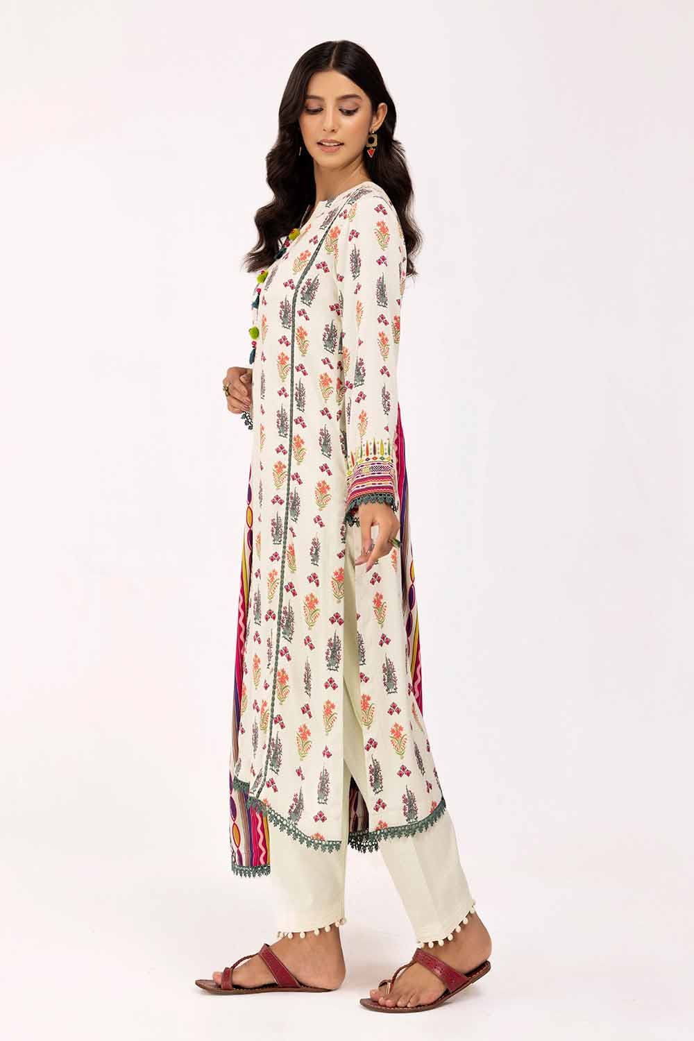 Gul Ahmed | Winter Collection 24 | Cotail Suit CV-42001 - Official Gul Ahmed stockist in UK - Sakeena London