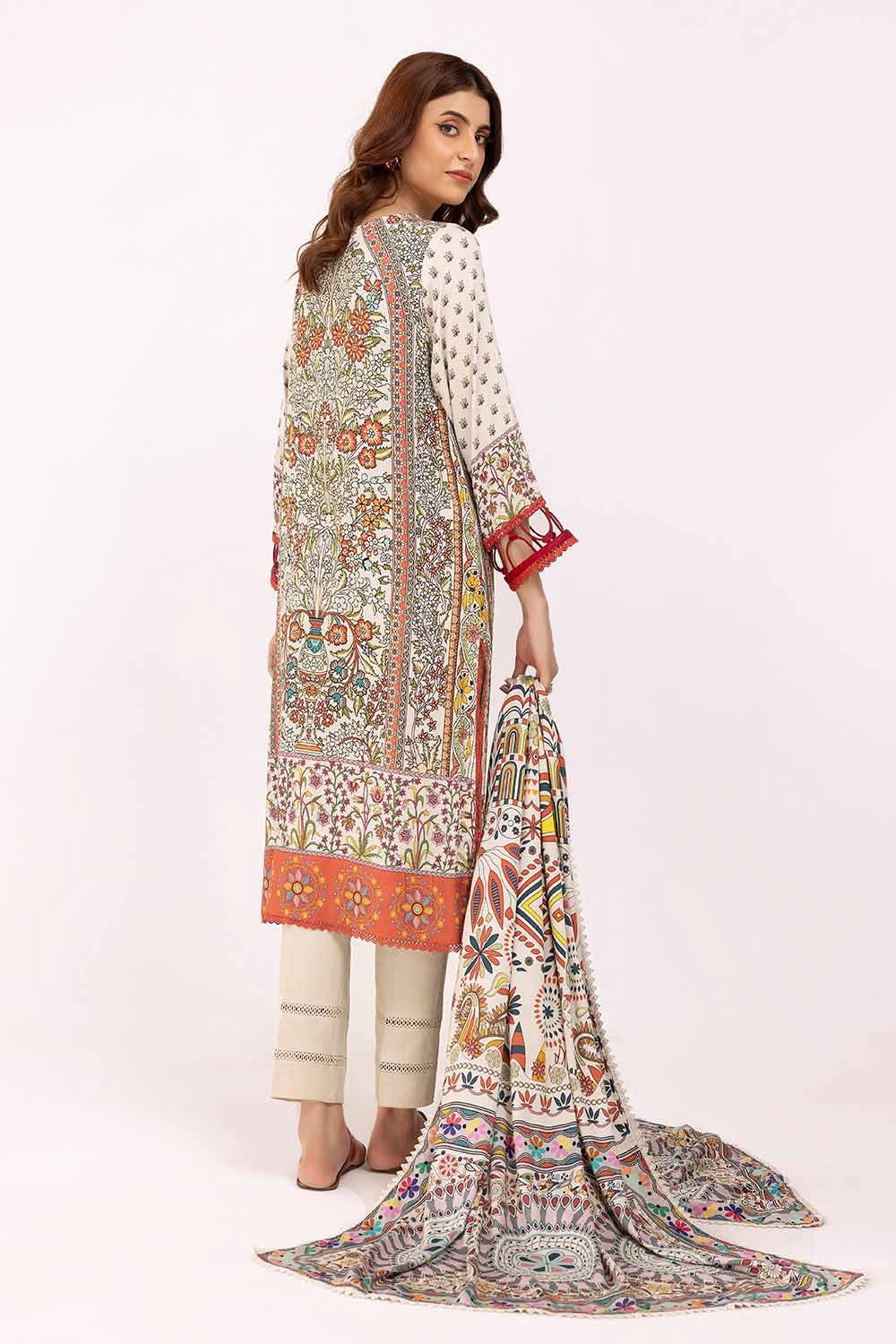 Gul Ahmed | Winter Collection 24 | Cotail Suit CV-42002 - Official Gul Ahmed stockist in UK - Sakeena London
