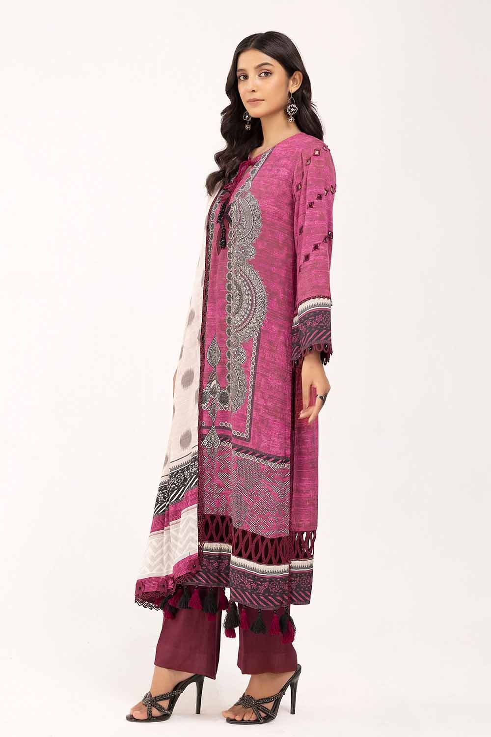 Gul Ahmed | Winter Collection 24 | Cotail Suit CV-42004 - Official Gul Ahmed stockist in UK - Sakeena London