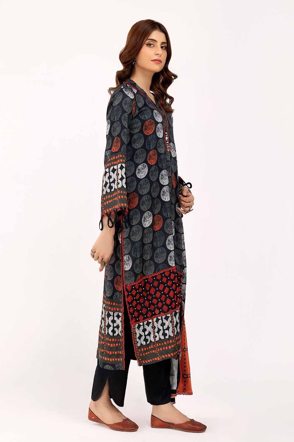 Gul Ahmed | Winter Collection 24 | Cotail Suit CV-42006 - Official Gul Ahmed stockist in UK - Sakeena London