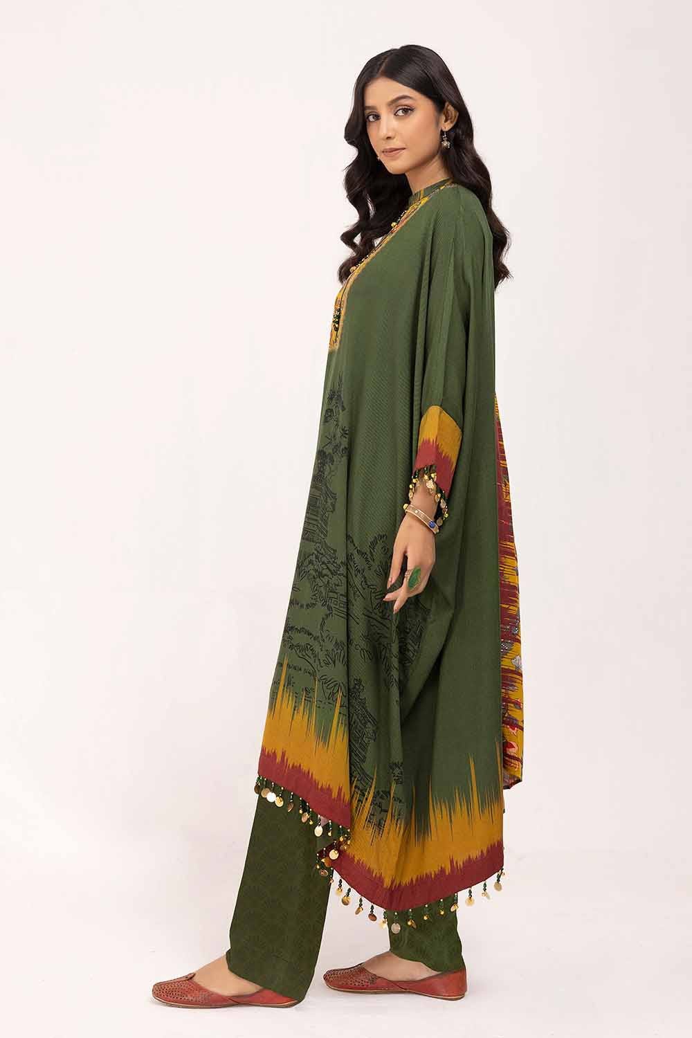 Gul Ahmed | Winter Collection 24 | Cotail Suit CV-42008 - Official Gul Ahmed stockist in UK - Sakeena London