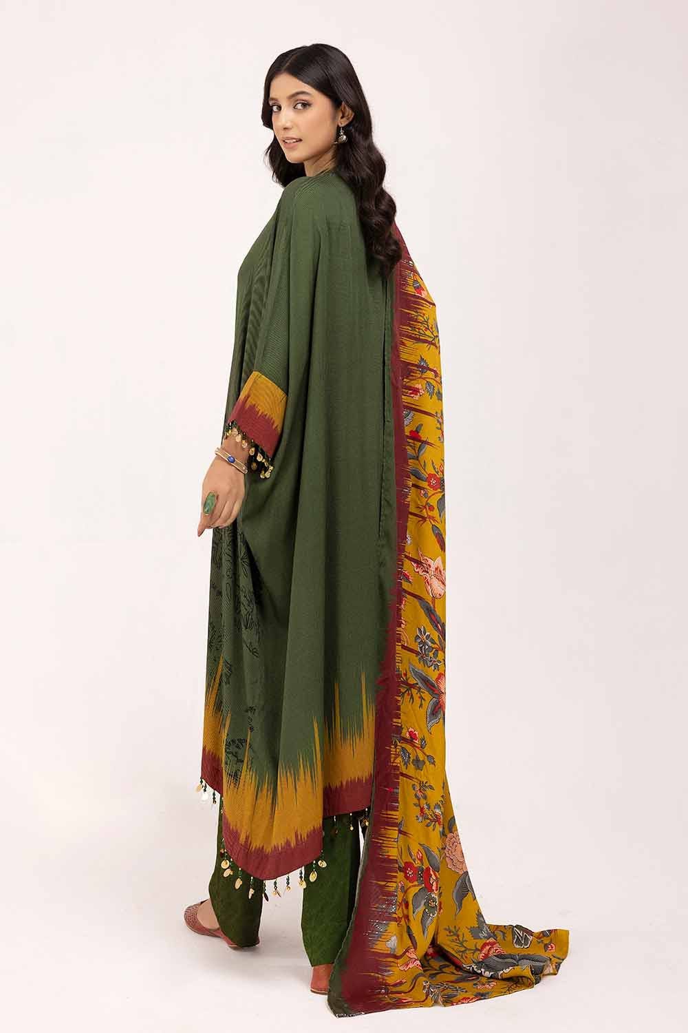 Gul Ahmed | Winter Collection 24 | Cotail Suit CV-42008 - Official Gul Ahmed stockist in UK - Sakeena London