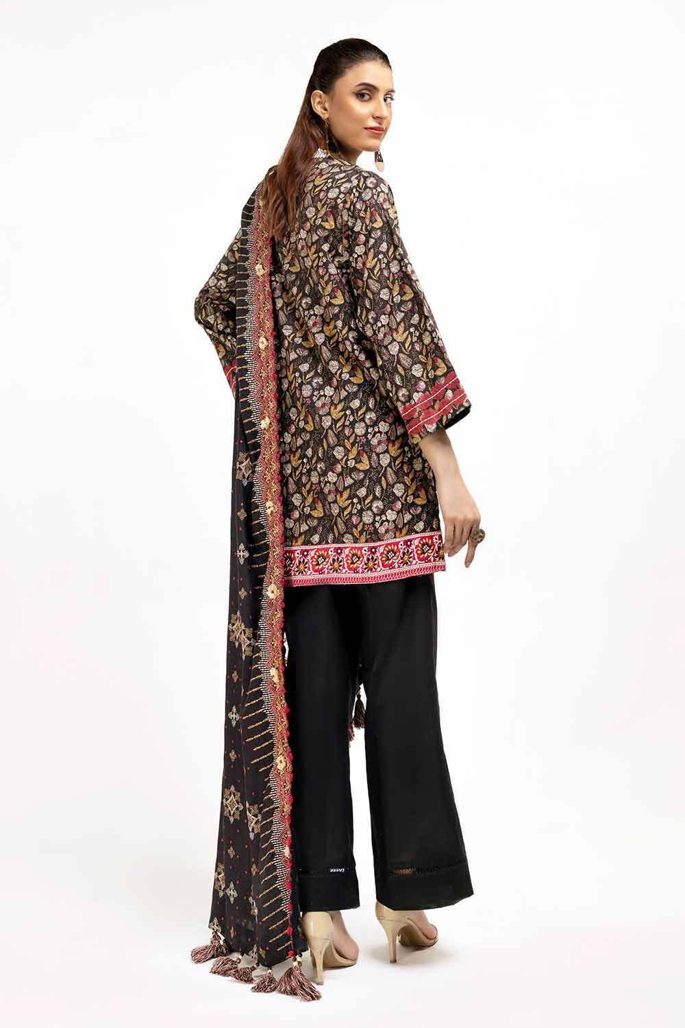 Gul Ahmed | Winter Collection 24 | Twill Cotton Linen Dupatta CV-42012 - Official Gul Ahmed stockist in UK - Sakeena London