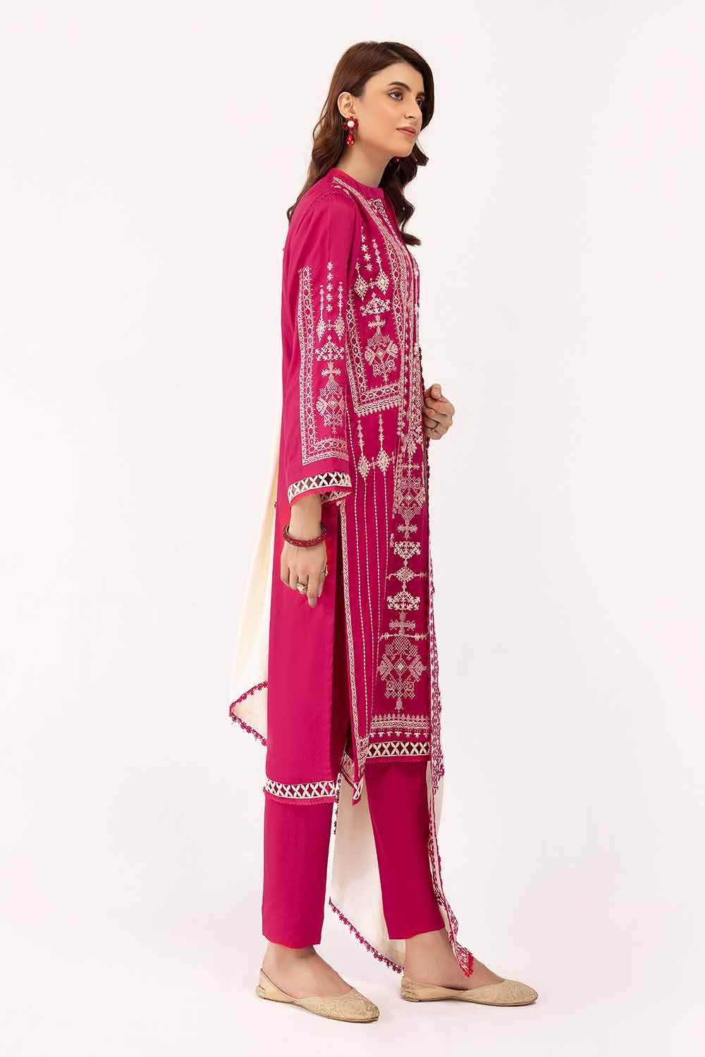 Gul Ahmed | Winter Collection 24 | Cotail Dupatta CV-42013 - Official Gul Ahmed stockist in UK - Sakeena London