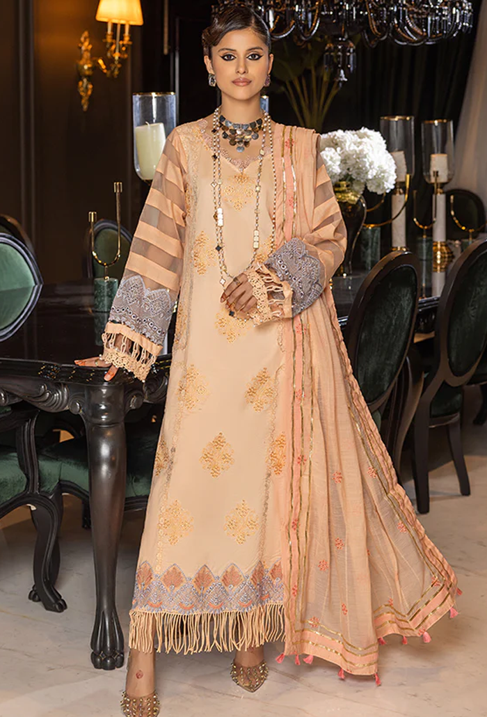 Humdum | Charlotte Chikankari Lawn | D10 - Official HumDum stockist in UK - Sakeena London
