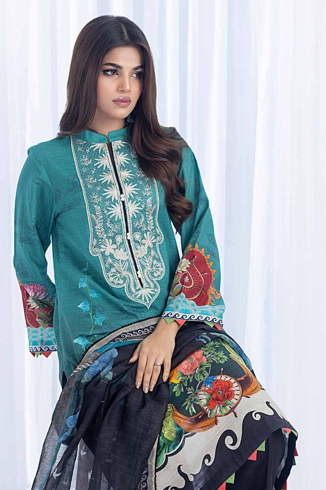 Gul Ahmed | Winter Collection 24 | Net Dupatta WRF-32019 - Official Gul Ahmed stockist in UK - Sakeena London