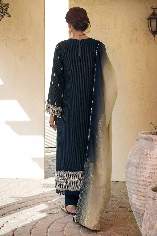 Gul Ahmed | Winter Collection 24 | Khaddar Jacquard Dupatta MJ-32077 - Official Gul Ahmed stockist in UK - Sakeena London