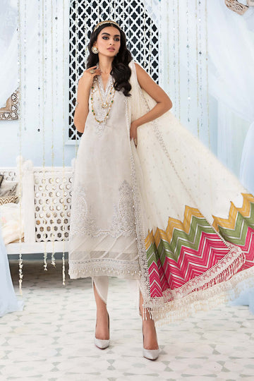 Maria B | Luxury Collection | EL-22-10-Off White - Official Maria B stockist in UK - Sakeena London