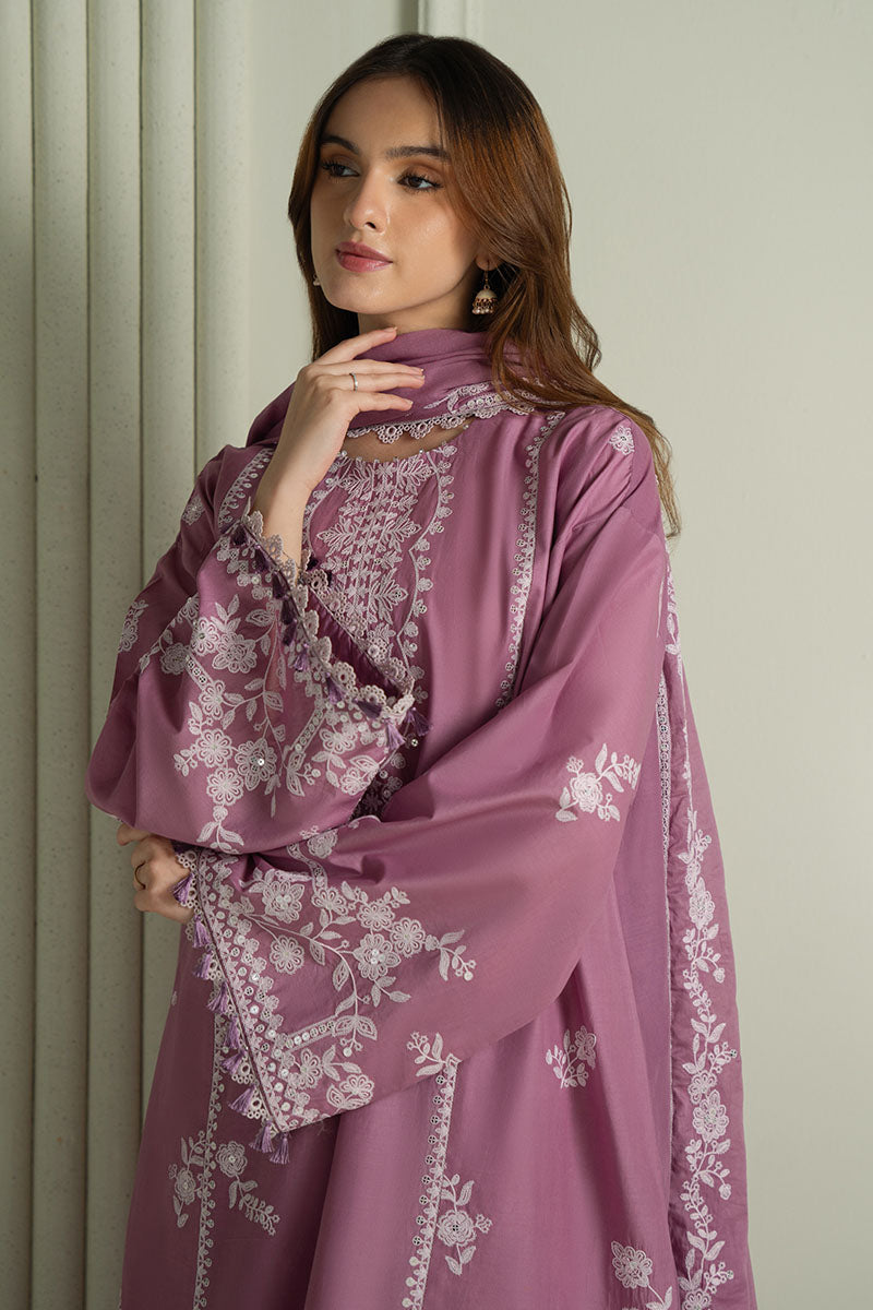Mahnur | Twilight Luxury Lawn 25 | ORCHID GLAZE - Official Cross Stitch stockist in UK - Sakeena London