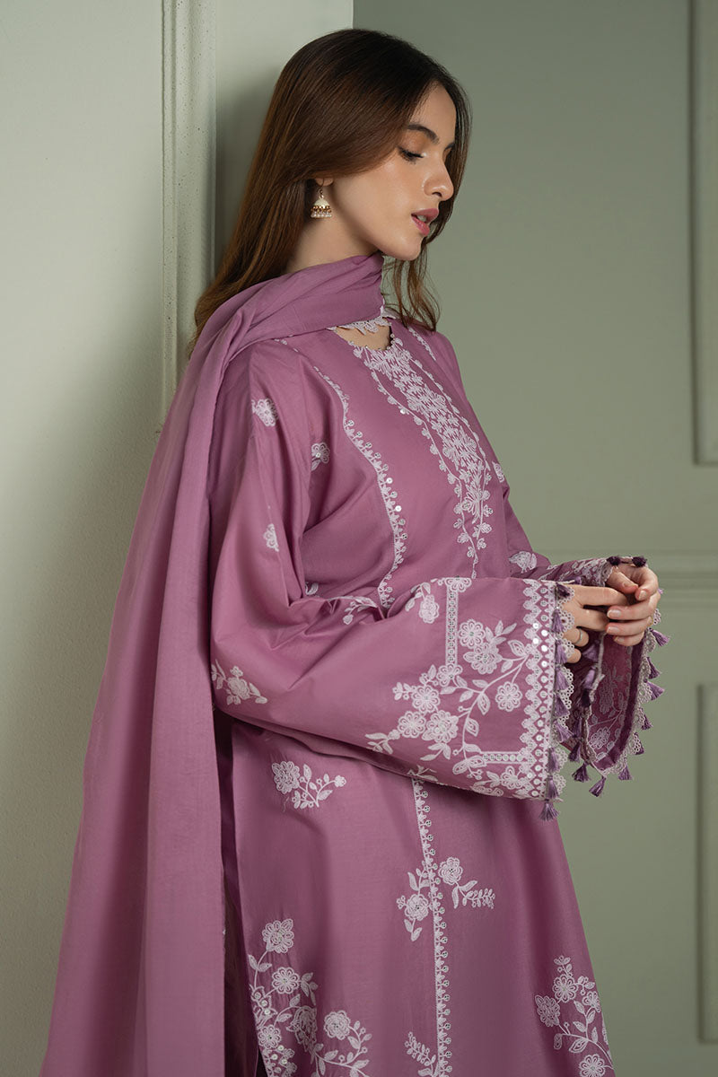 Mahnur | Twilight Luxury Lawn 25 | ORCHID GLAZE - Official Cross Stitch stockist in UK - Sakeena London