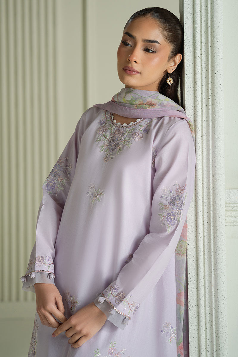 Mahnur | Twilight Luxury Lawn 25 | VIOLET VEIL - Official Cross Stitch stockist in UK - Sakeena London