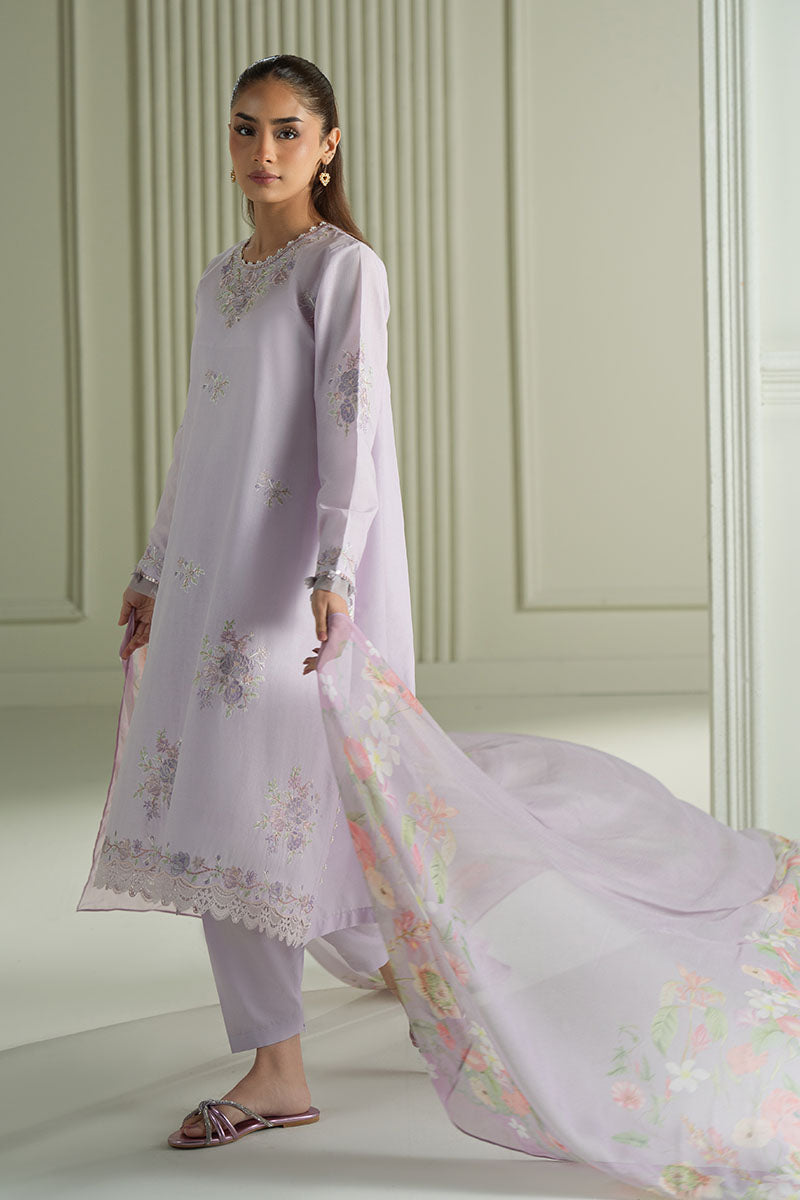 Mahnur | Twilight Luxury Lawn 25 | VIOLET VEIL - Official Cross Stitch stockist in UK - Sakeena London