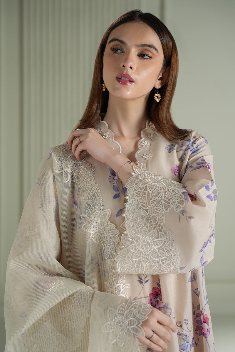 Mahnur | Twilight Luxury Lawn 25 | BLOOMING SAND - Official Cross Stitch stockist in UK - Sakeena London