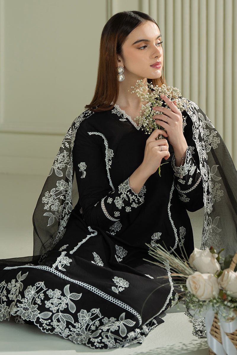 Mahnur | Twilight Luxury Lawn 25 | RAVEN MESH - Official Cross Stitch stockist in UK - Sakeena London