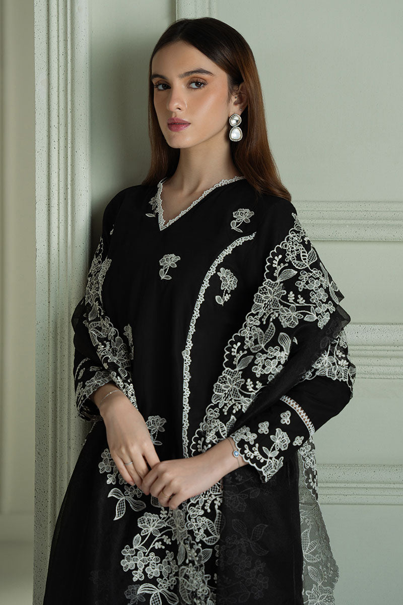Mahnur | Twilight Luxury Lawn 25 | RAVEN MESH - Official Cross Stitch stockist in UK - Sakeena London