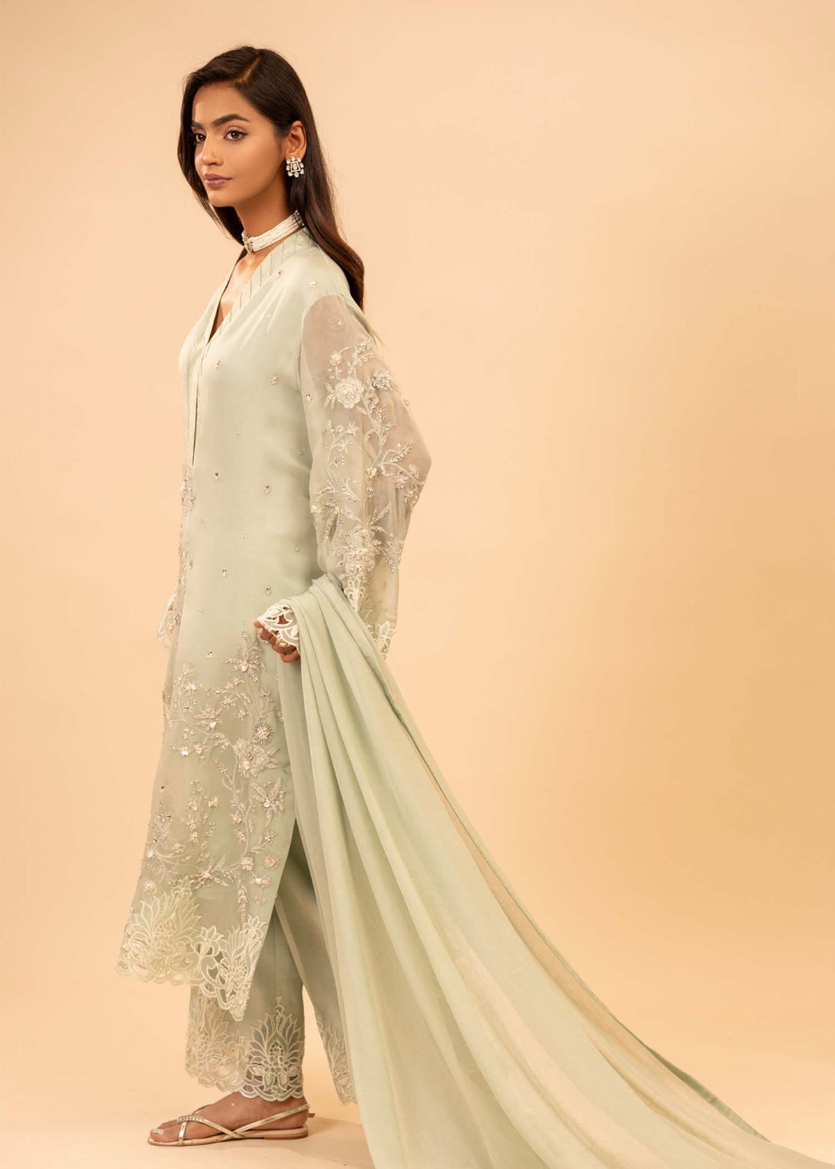 Mahgul | Emerald Hill Formals | Green Pearl - Official Mahgul stockist in UK - Sakeena London