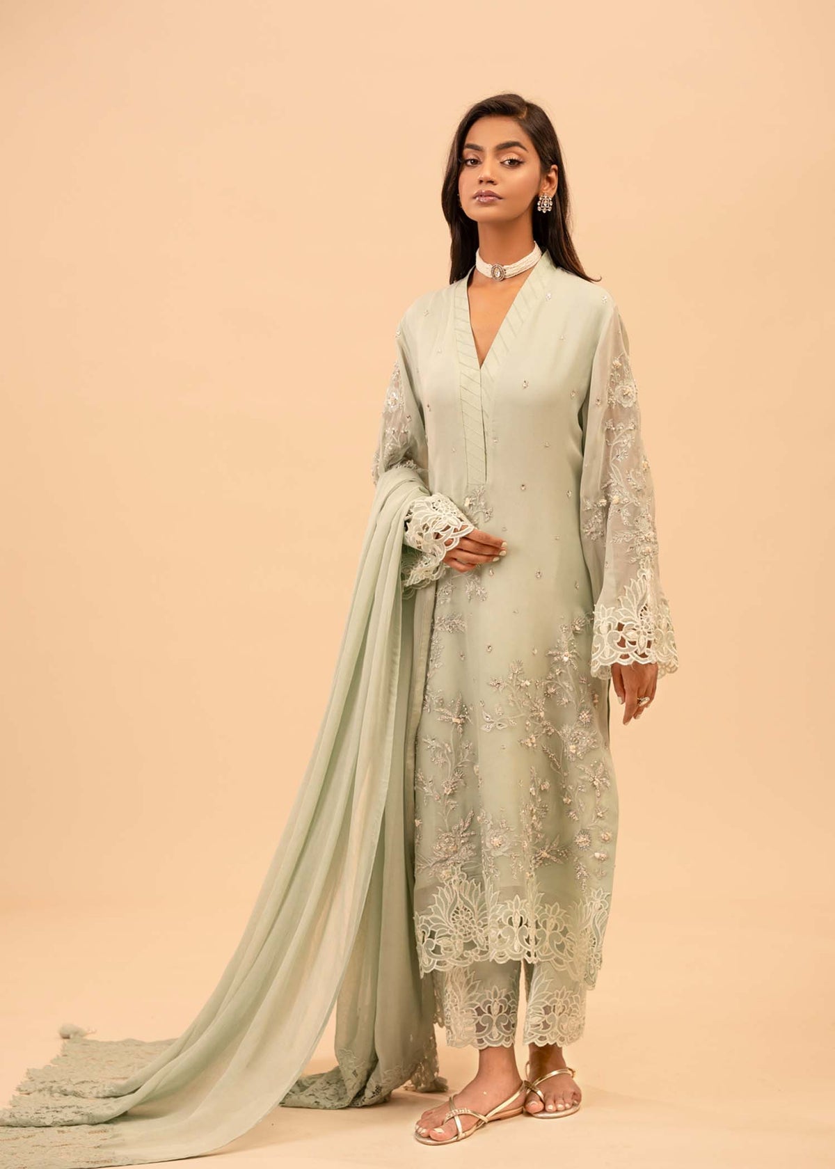 Mahgul | Emerald Hill Formals | Green Pearl - Official Mahgul stockist in UK - Sakeena London