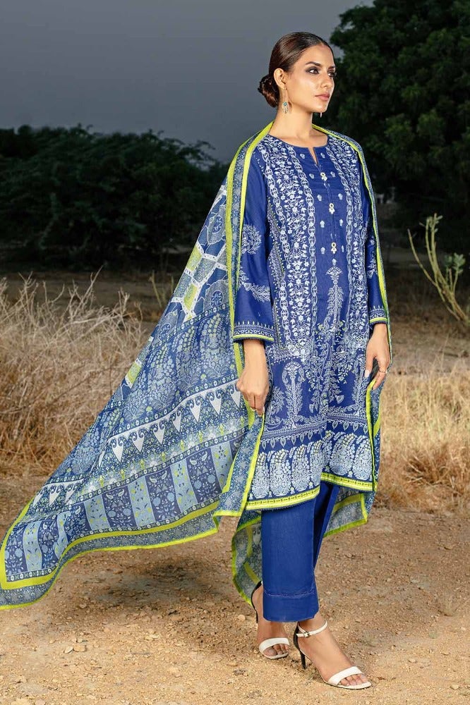 Gul Ahmed | Winter Collection 24 | Cotton Net Dupatta CD-32009 - Official Gul Ahmed stockist in UK - Sakeena London