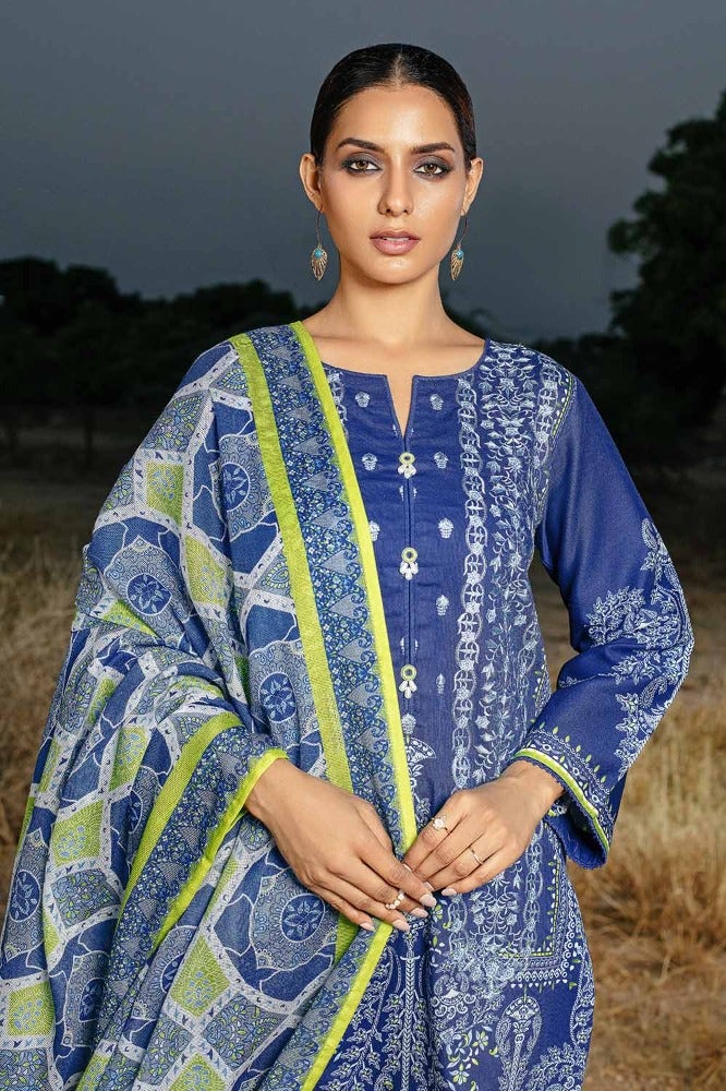 Gul Ahmed | Winter Collection 24 | Cotton Net Dupatta CD-32009 - Official Gul Ahmed stockist in UK - Sakeena London