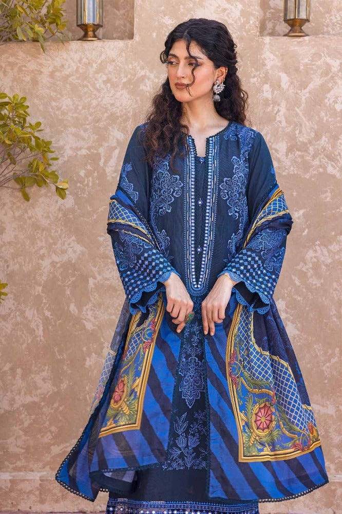 Gul Ahmed | Winter Collection 24 | Cotton Net Dupatta CN-32040 - Official Gul Ahmed stockist in UK - Sakeena London