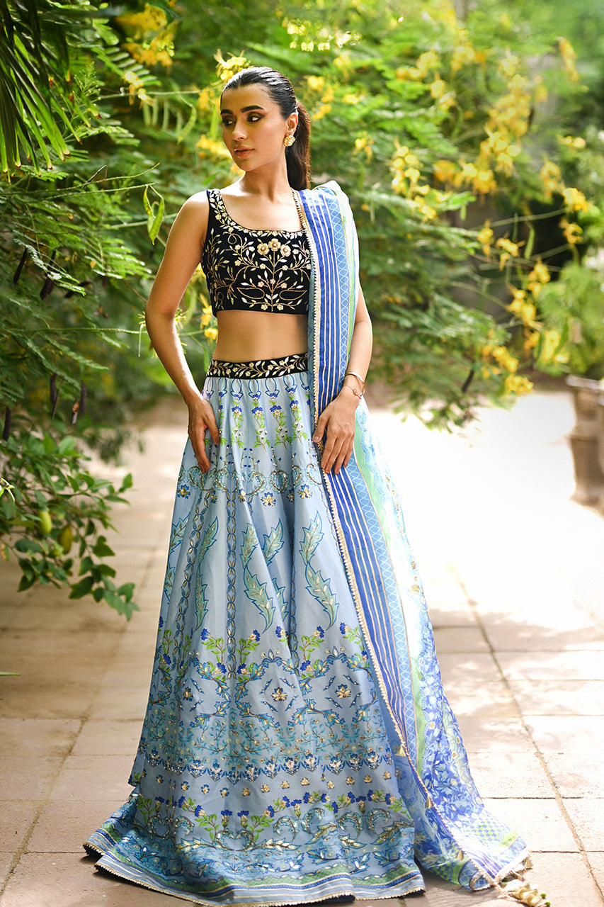 Sania Maskatiya | Fall Festive Glimmer | Jade - Official Sania Maskatiya stockist in UK - Sakeena London