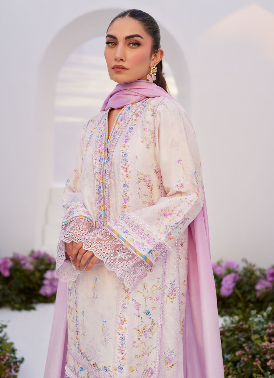 Farah Talib Aziz | Zaza Prints 24 | HEATHER LAVENDER SHIRT AND DUPATTA - Official Farah Talib Aziz stockist in UK - Sakeena London
