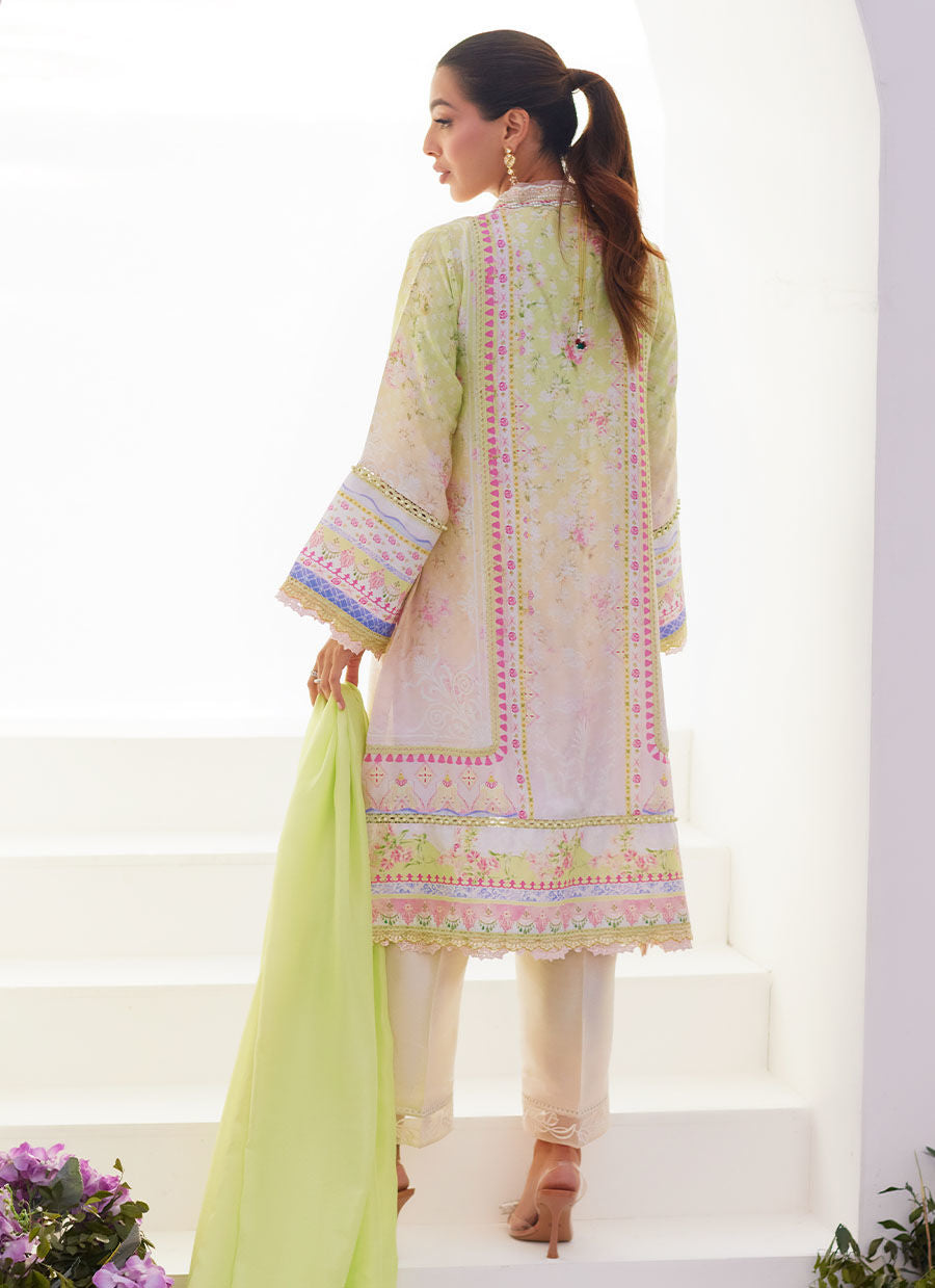 Farah Talib Aziz | Zaza Prints 24 | PEAR OMBRÃÂÃÂ SHIRT AND DUPATTA - Official Farah Talib Aziz stockist in UK - Sakeena London