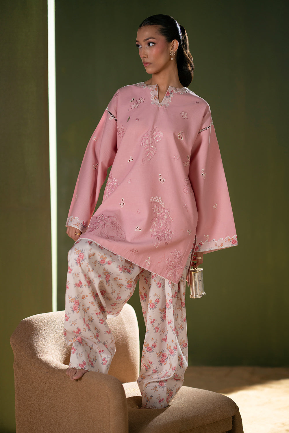 Saira Rizwan | Joolie Co ords | JOOLIE PINK - JBP25-08 - Official Saira Rizwan stockist in UK - Sakeena London