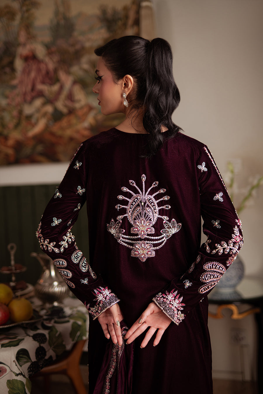 Saira Rizwan | Velvet Pret 25 | SHABNAM-SRVP25-05 - Official Saira Rizwan stockist in UK - Sakeena London