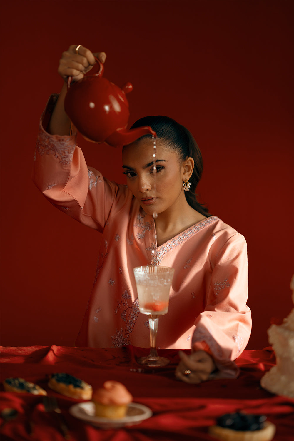 Saira Rizwan | Joolie Co ords | JOOLIE PEACH - JBP25-05 - Official Sakeena London stockist in UK - Sakeena London