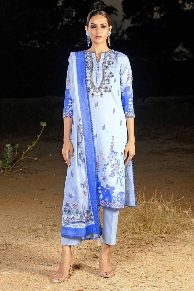 Gul Ahmed | Winter Collection 24 | Cotton Net Dupatta CD-32004 B - Official Gul Ahmed stockist in UK - Sakeena London