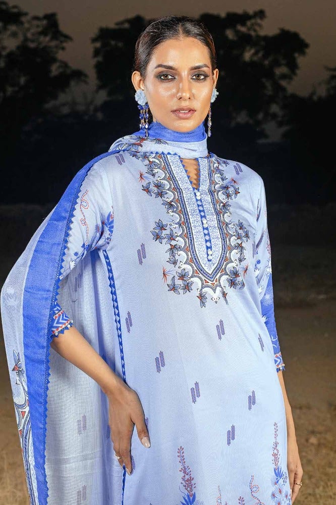 Gul Ahmed | Winter Collection 24 | Cotton Net Dupatta CD-32004 B - Official Gul Ahmed stockist in UK - Sakeena London