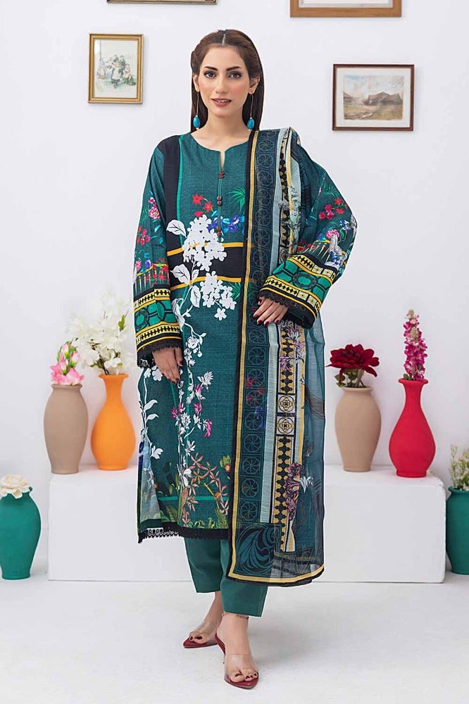 Gul Ahmed | Winter Collection 24 | Net Dupatta WRF-32015 - Official Gul Ahmed stockist in UK - Sakeena London