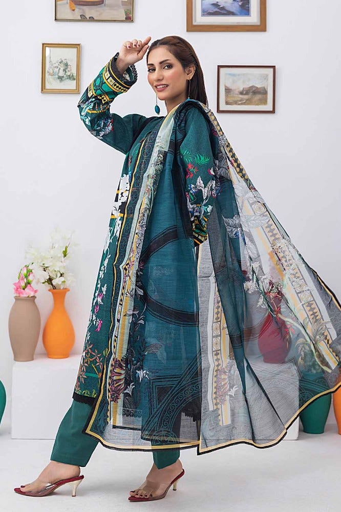 Gul Ahmed | Winter Collection 24 | Net Dupatta WRF-32015 - Official Gul Ahmed stockist in UK - Sakeena London