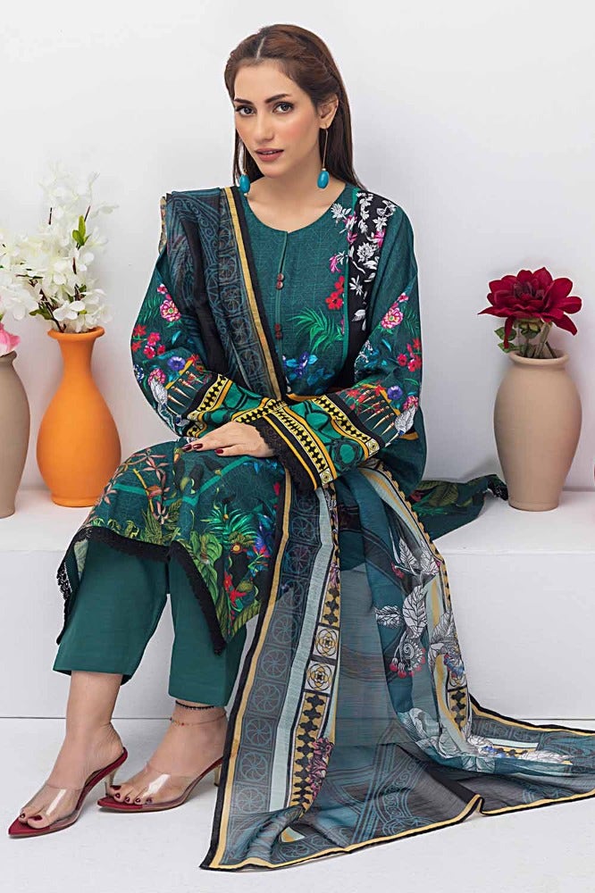 Gul Ahmed | Winter Collection 24 | Net Dupatta WRF-32015 - Official Gul Ahmed stockist in UK - Sakeena London