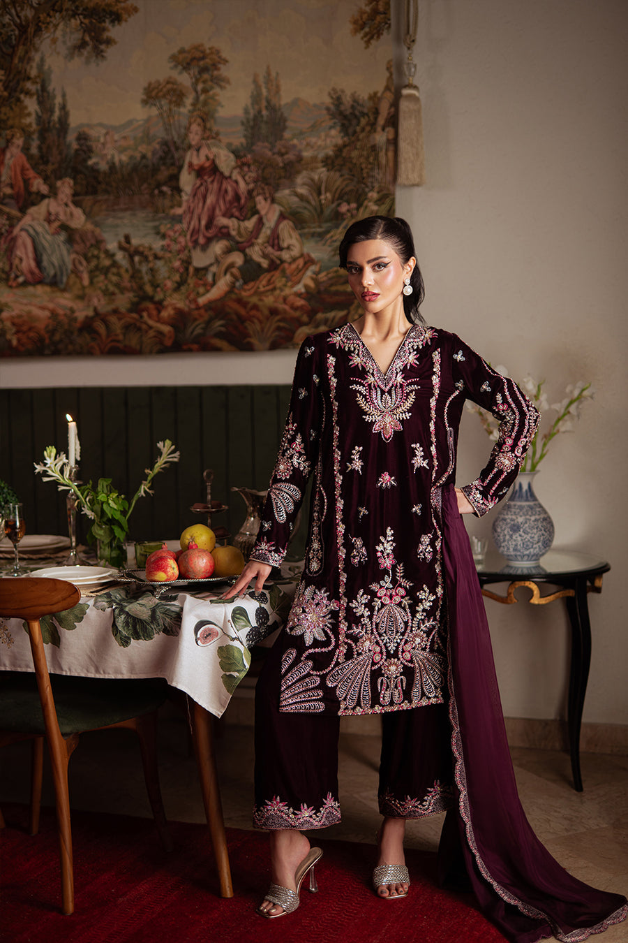 Saira Rizwan | Velvet Pret 25 | SHABNAM-SRVP25-05 - Official Saira Rizwan stockist in UK - Sakeena London