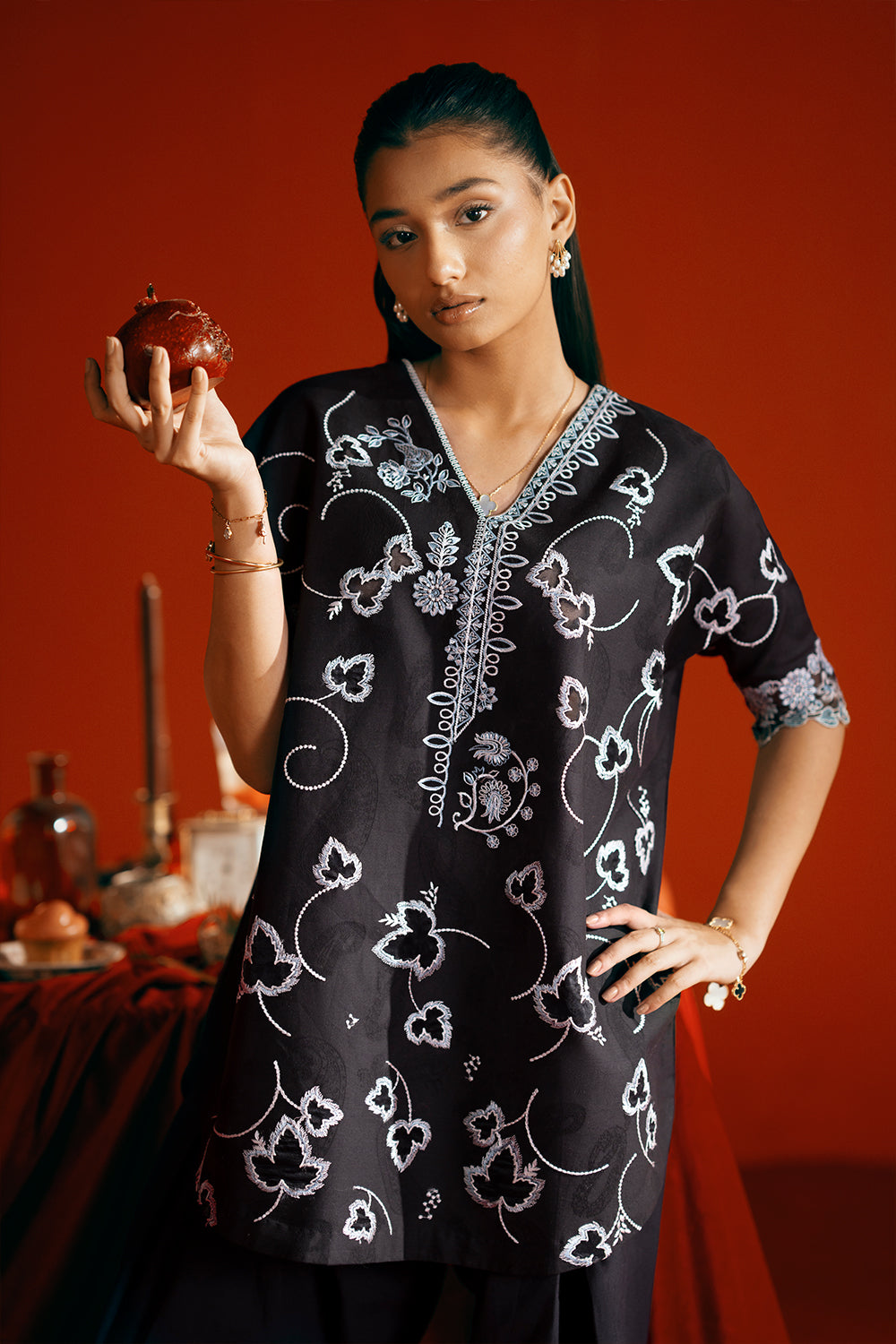 Saira Rizwan | Joolie Co ords | JOOLIE BLACK - JBP25-06 - Official Saira Rizwan stockist in UK - Sakeena London