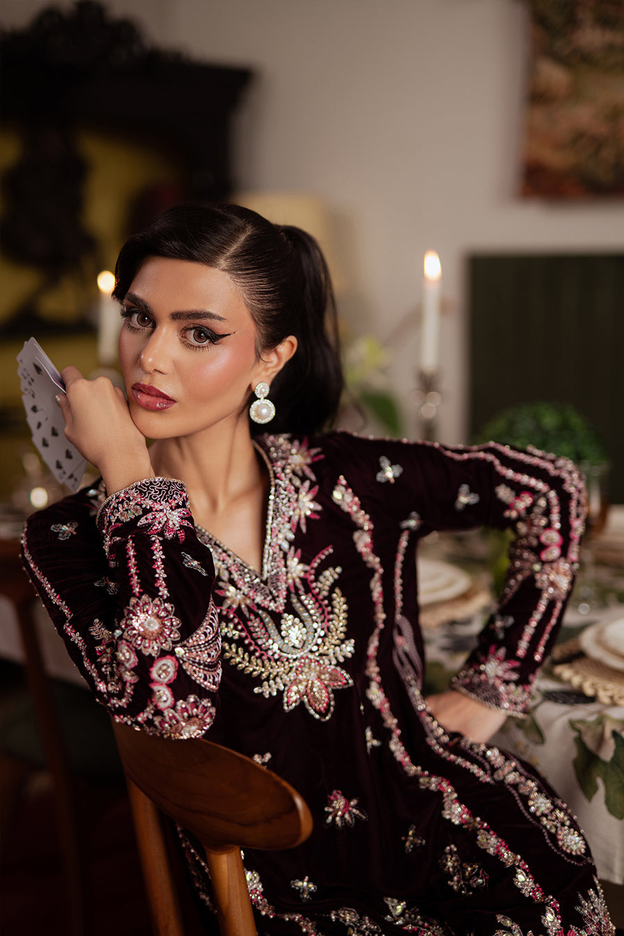 Saira Rizwan | Velvet Pret 25 | SHABNAM-SRVP25-05 - Official Saira Rizwan stockist in UK - Sakeena London