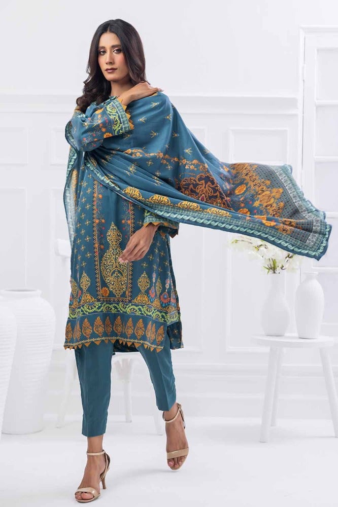 Gul Ahmed | Winter Collection 24 | Suit WNS-32179 A - Official Gul Ahmed stockist in UK - Sakeena London